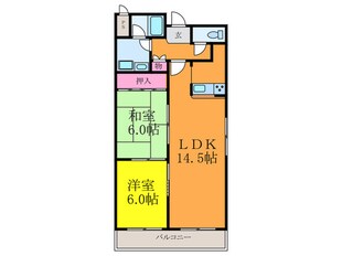 パ－クサイドマンションの物件間取画像